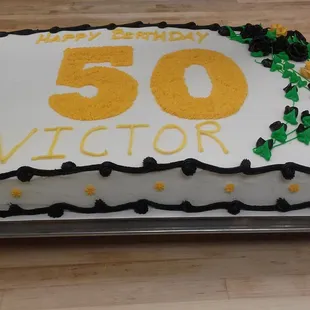 Full Sheetcake 50th birthday