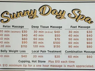 Sunny Day Spa Massage