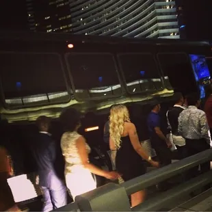 Lining up for the night! Premier Club Tours