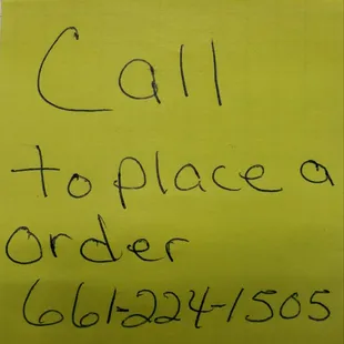 CALL TO PLACE A ORDER FOR RENTAL.
661-224-1505