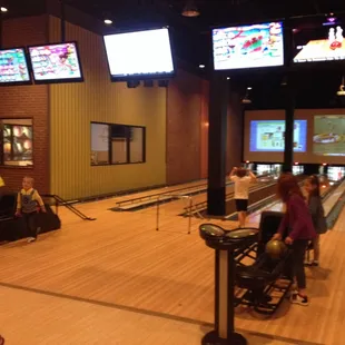 Birthday party section or bowling