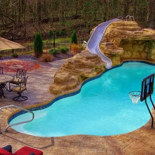 Swimming Pool Slides and Water Features