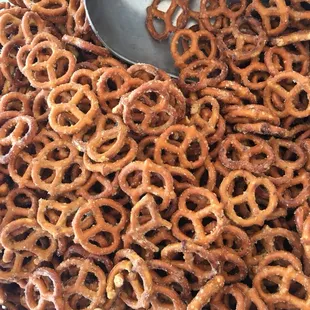 We also carry Spicy, Dill, and Jalapeño Nacho pretzels