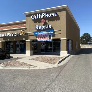 Location store front and side view.