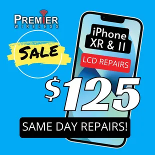 November Sale iPHone XR &amp; iPhone 11 LCD Repairs Only $125. Same Day Service Like New in Minutes!