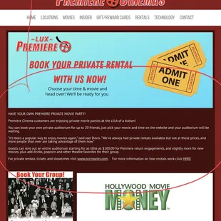 $100 for 20 ppl, extra if they don't have the movie we wanted.