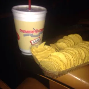Enjoying nachos &amp; a soda while watching Big Hero 6 with Jordan Darrow!