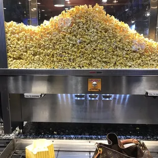 Self served pop corn when you buy the bag