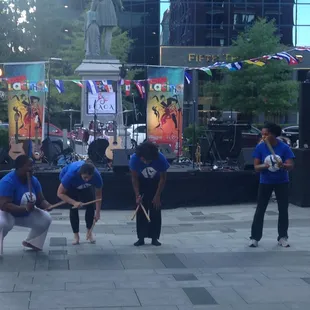 Our Capoeira group at the Lexington Latin Festival