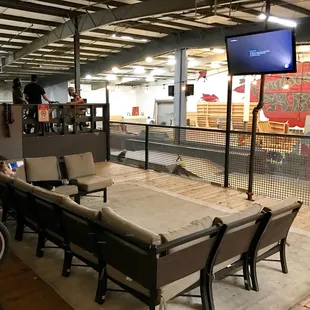 Observation area at Premises Park has awesome views the whole park and all the action.