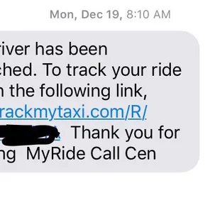 Automated text message telling me a driver was on their way... except they never dispatched a car. Clearly a flawed system.