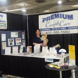 Nikki &amp; Molly (mascot) enjoying the &apos;I Love My Dog Expo&apos; with Domesti-PUPS. Event every February!