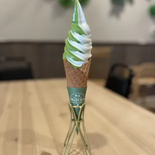 Matcha and vanilla swirl