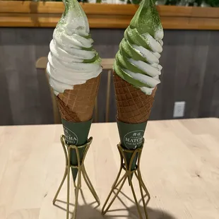 matcha &amp; vanilla soft serve