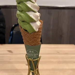 Mix Soft Serve with Cone
