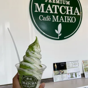 Matcha &amp; vanilla soft serve