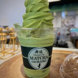 a cup of matcha