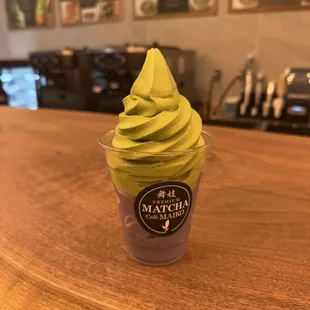 Matcha and Ube Softserve