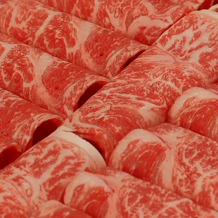 a large amount of raw meat