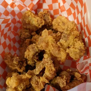 Chicken "nuggets"- More like large popcorn chicken!
