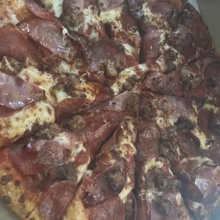 All Meat Lovers Pizza.