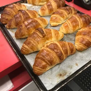 Freshly baked croissants