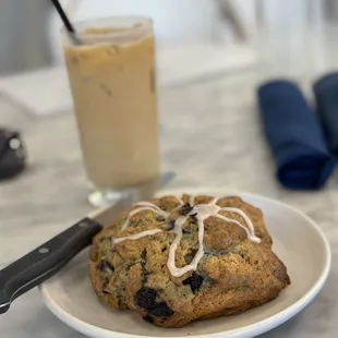 Blueberry earl gray scone