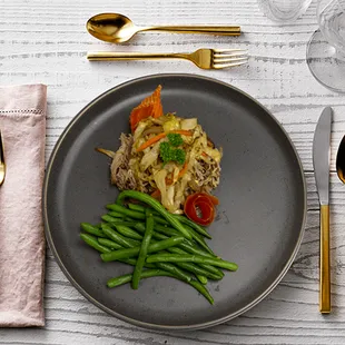 a plate of food on a table