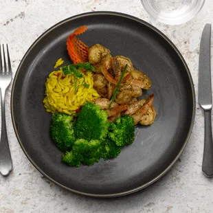 a plate of food on a table