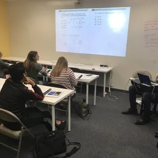 Students studying hard for the March SATs