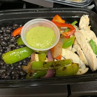 Avocado cream meal with chicken! The bomb!