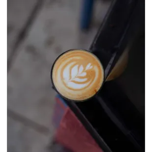 a cappuccino in a glass