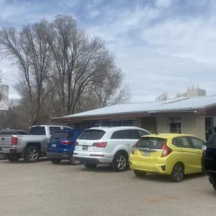cars parked in a parking lot