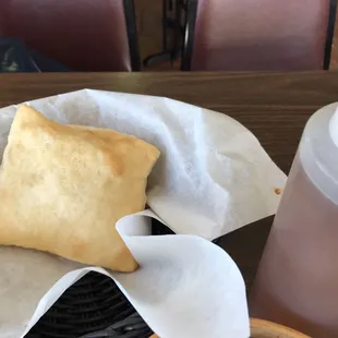 Fried puffed bread w honey-part of combo