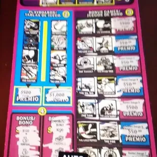 the menu of the restaurant