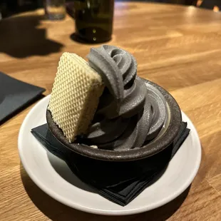 Toasted Black Sesame Soft Serve