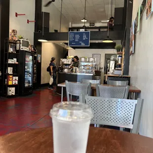 Filtered water while I waited for my friend to arrive.