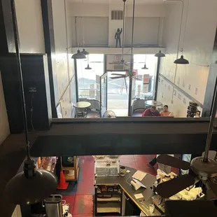 View from upstairs sitting area