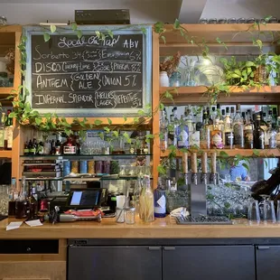 Local beers on tap