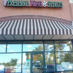 the front of the store