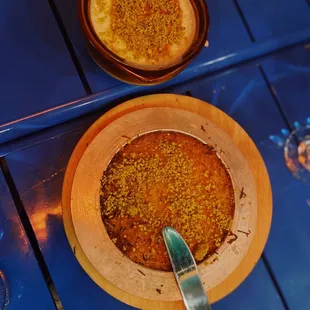 Rice pudding and kunefe