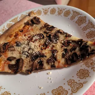 Mushroom slice, reheated