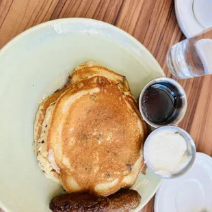 Blueberry pancakes with lemon whip!