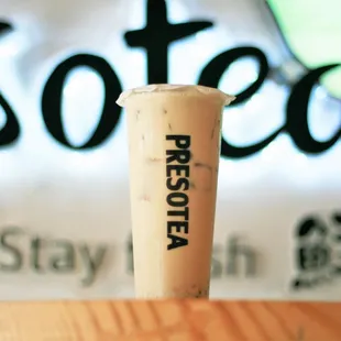Wintermelon and Hojicha milk tea
