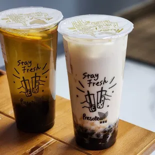 Genmaicha milk tea and fruit tea special