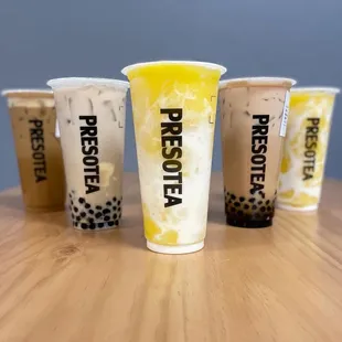 Ig: @eat_with_jeleneeee | Mango cloud, Creme brulee milk tea, Vietnamese coffee, brown sugar milk tea, and mango cloud