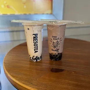 Toffee Milk Tea and Mocha Slush