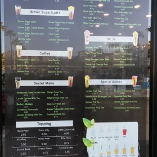May 29, 2021: Menu Posted on their Glass