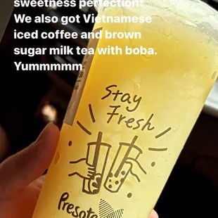 Our drinks