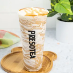 a glass of iced coffee